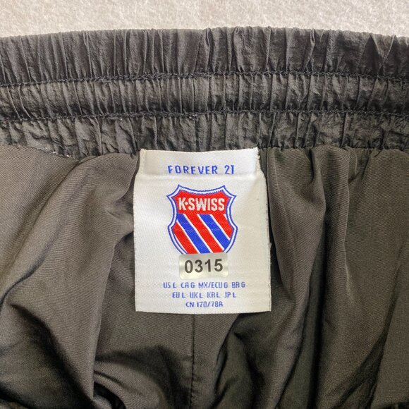 K-Swiss Jogger Men's L Black Nylon Forever 21 Tapered Drawstring 28 x 28 - Picture 3 of 6